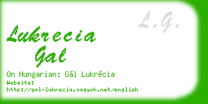 lukrecia gal business card